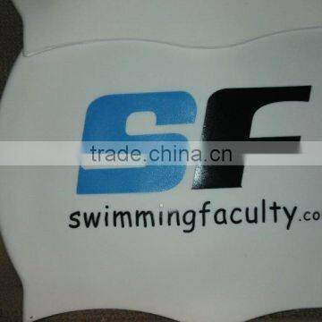 Fashionable Best Quality adult or kid size customized logo printing waterproof soft rubber swimming cap