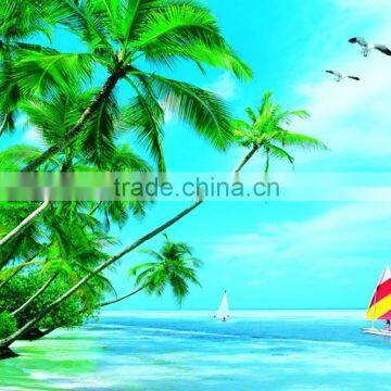 coconuts seaside scenery wallpaper for home self adhesive murals