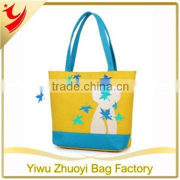 High Quality Canvas Shopping Tote Bags/ Fashion Shoulder Bag/ School Tote Bag Wholesale