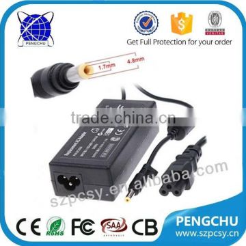 36w 3A dc 12v power connectors notebook ac adapter with 2 prong 4.8*1.7mm