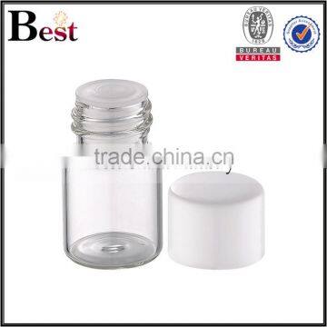 5 / 7 / 8 / 10 /12ml Insert, Plug Sealing Type Clear Tube Glass Bottle With White Plastic Cap photo-2