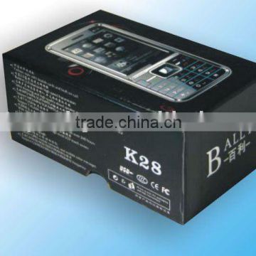 Customized printed cardboard box with nail hole for eletronic products