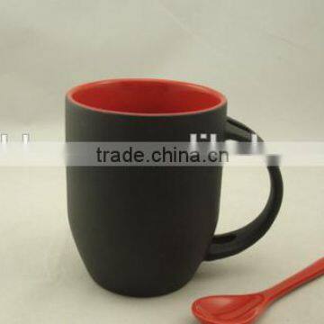 Creative Magic 11 oz Color Changing Matte Outer Black and Inner Color Ceramic Coffee Mug Eiyh Inserting Spoon photo-4