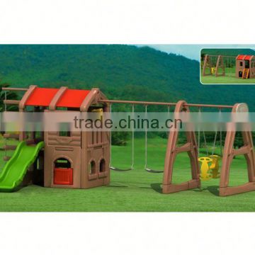 kids garden playground slide swing, kids plastic slide and swing