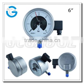 High quality 6 inch all stainless steel electric contact pressure switch