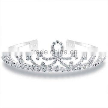 royal weddiing bow rhinestone tiara bridal crown headpiece