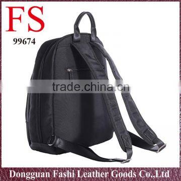 2016 Wholesale Simple Fashion Design Black Luggage Bags Nylon Adjustable Men's Backpack