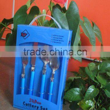 Hot-sale stainless steel cutlery with PVC box