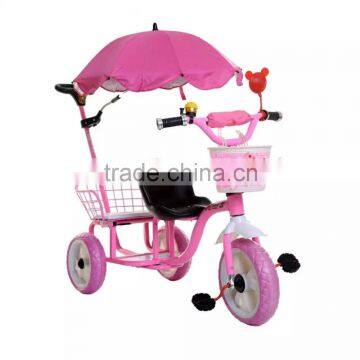 Mother baby stroller bike, metal tricycles for toddlers, toddler tricycle with push bar