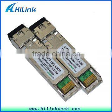 Data Center 15xx.xxnm 100GHz 1TU Grid 80Km 10G DWDM SFP with DDM