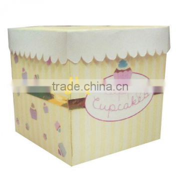 paper single cupcake box with lid