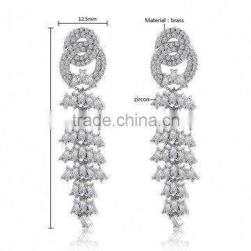New Product Women Silver Crystal Boho Earrings photo-6