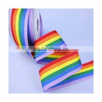 Hot Selling Double Face Printed Rainbow Ribbon for Decoration photo-2