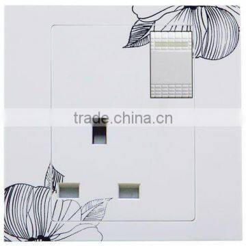 13A socket with switch Q27 flower