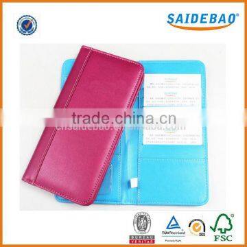 Dongguan factory direct custom personality leather passport holder with Multi-function pocket