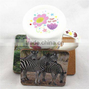 good quality souvenirs custom wood cork coaster and placemat