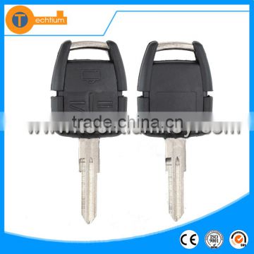 plastic 3 button flip remote key blank with uncut right blade without logo with chip groove for opel zafira signum