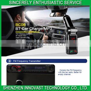 Newest Style bluetooth fm transmitter, car kit bluetooth mp3 player with fm transmitter