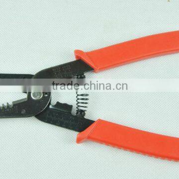 Red Plastic Handle Locking 10-18 AWG Cable Wire Stripper Cutter Pliers Black photo-2