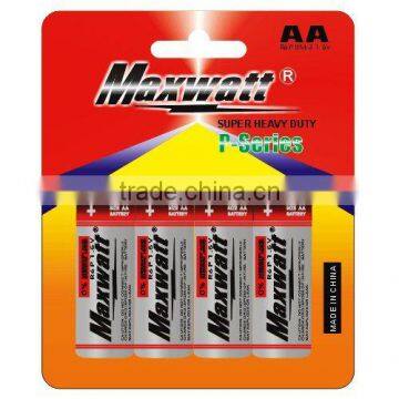 R6P SIZE AA UM-3 DRY BATTERY 4PCS/CARD