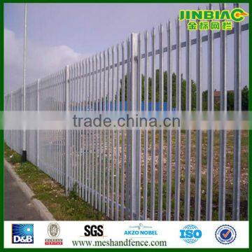 Hot dipped galvanized palisade fencing