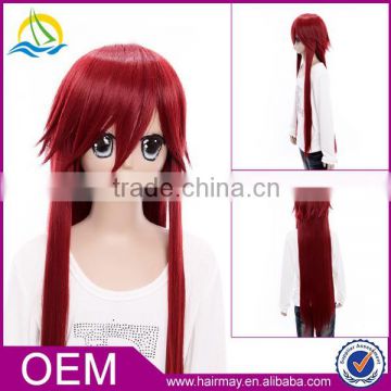 High quality anime wig for Black Butler Grell Sutcliff long red china wig supplier