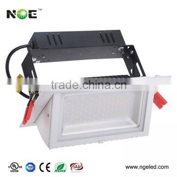 Quality 100lm/w led rectangular downlight adjsutable 28w with LiFud driver