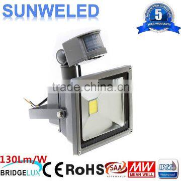 Bridgelux 45Mil COB 30W led flood lights with sensor 10w 20w 30w 50w 70w 100w with CE IES IP65