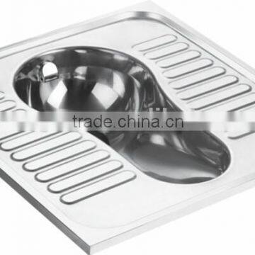 Stainless Steel 304 Squatting Pan With Flushing For Bullet Train GR-004 photo-4