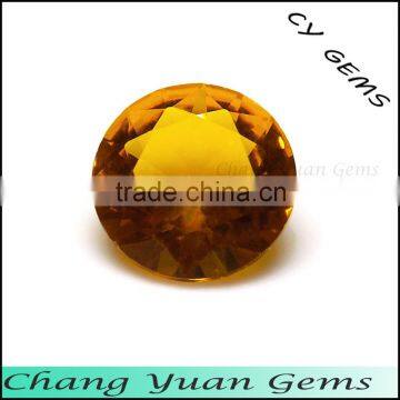 Yellow color diamond cut glass gems