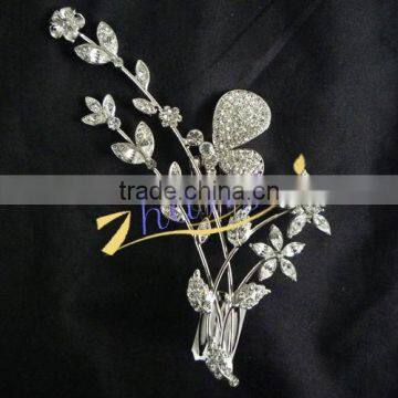 fashion new design flower rhinestone hair combs