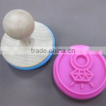 Factory manufactured high quality food grade silicone cookie tools Diamond custom silicone cookie stamp