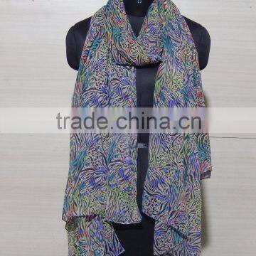 printed poly chiffon pareo