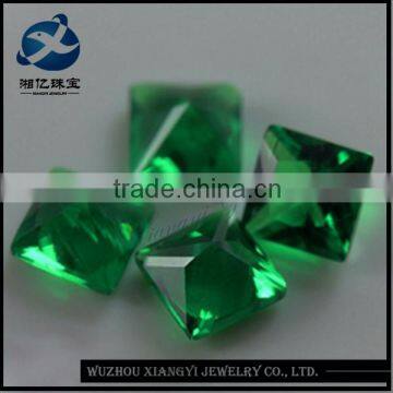 5x5mm Emerald Green Precious Stones Prices,Princess Cut Synthetic Nano Spinal Stones