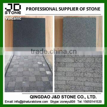 Volcanic stones use for outdoor driveway paver and wall cladding