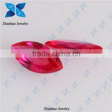 wholesale synthetic marquise shape faceted ruby beads