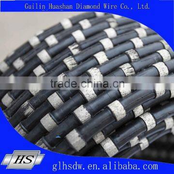 fast cutting speed and long life time diamond wire saw for granite quarry cutting 11mm