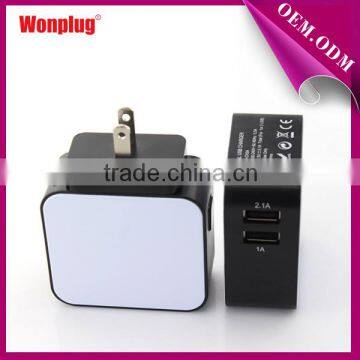 Interchangeable plug worldwide used 5v 3a usb charger adapter charger fast