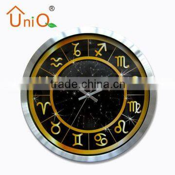 Metal quiet cheap wall clock in living room supplier from china