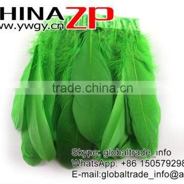 NO.1 Supplier ZPDECOR Factory Direct Sale Top Quality Dyed Trimming Green Goose Feathers Trim photo-5