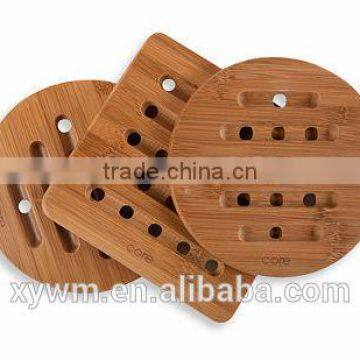 Set of 3 Bamboo Wood Trivet /Coaster Set for Flatware