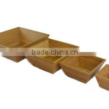 DT012/Good Quality Cheap Square Bamboo Bowl, Bamboo Salad Bowl Set for Kitchen Accessories photo-4