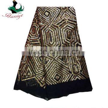 Haniye JLQ08-3/Newest African Net Lace With Sequins High Quality African Tulle Lace Fabric photo-2
