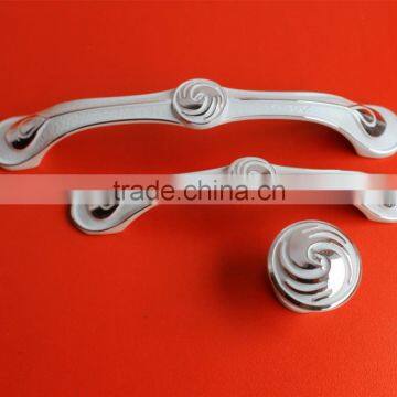 Ivory Classical Zinc Alloy Cabinet Pull Handle & Round Knob for Furniture