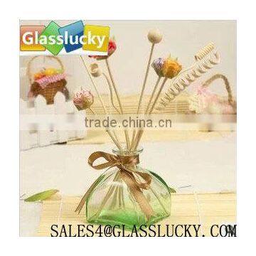 100ml colorful glass perfume bottles with lid in square shape