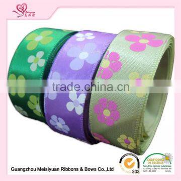 Professional manufacture printed material customized design custom printed ribbon 7/8" printed satin ribbons