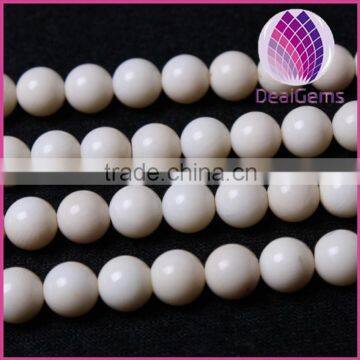 10mm Natural White Coral Round Beads