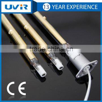 Quartz single gold coated infrared paint drying lamps Infrared Elements / Heating Tubes