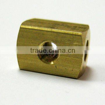 Cnc female thread machining brass part