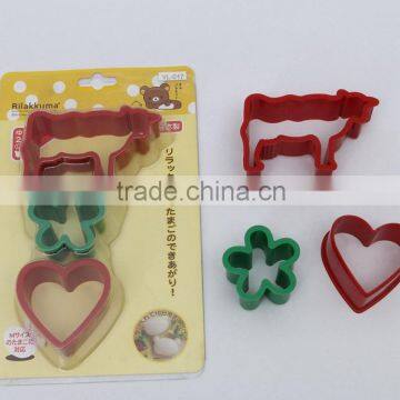 Animal expression sushi rice mold of Moo-Cow,Heart,Flower